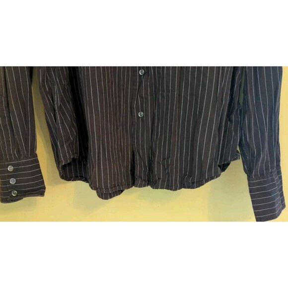 Machine Men's Clear Pearl Snap Western Shirt Brown Graphic Print L/S Sz. XXL - Picture 3 of 8